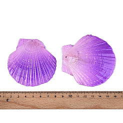 Spray Painted Natural Scallop Shell Big Pendants&nbsp;SSHEL-T017-14B