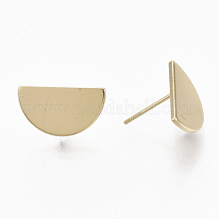 真鍮製スタッドピアスパーツ  カン付き  18KGP本金メッキ  ニッケルフリー  スイカ  9x16mm  穴：2.5mm  ピン：0.8mm&nbsp;X-KK-T056-12G-NF