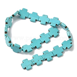 Synthetic Turquoise Beads Strands&nbsp;TURQ-G118-20x20mm-11