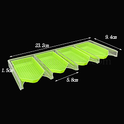プラスチック ダイヤモンド塗装トレイ オーガナイザー  ダイヤモンドトレイ8個付き  透明  232x94x30mm&nbsp;DIAM-PW0001-044