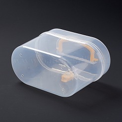 プラスチックの箱  マスク収納ボックス  ハンドル付き  長方形  ホワイト  9.4x17.2x12.6cm&nbsp;CON-F018-04