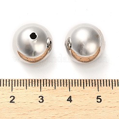 真鍮ビーズ  カドミウムフリー＆ニッケルフリー＆鉛フリー  ラウンド  プラチナ  14x14mm  穴：1.8mm&nbsp;KK-F870-01P-04