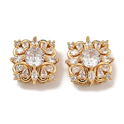 Brass Micro Pave Cubic Zirconia Beads&nbsp;KK-U037-03G-01