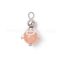 4Pcs 4 Colors Baking Paint Imitation Jade Glass Pendants&nbsp;PALLOY-JF04183