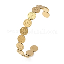 201 Stainless Steel Cuff Bangles for Women&nbsp;BJEW-T024-01C-G