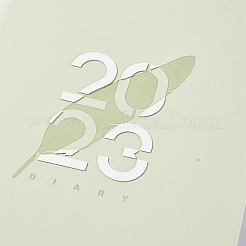 2023 か月分のタブが付いたノートブック 12 冊  ウィークリー＆マンスリー＆デイリープランナー  スケジューリング用  薄緑  210x145x16mm&nbsp;AJEW-A043-03