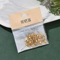 シェグレース 真鍮製スタッドピアス金具  フラットラウンド  カン付き  カドミウムフリー＆ニッケルフリー＆鉛フリー  長持ちメッキ  18KGP本金メッキ  7x5mm  穴：1.2mm  ピン：0.9mm&nbsp;XGR0105G-151G