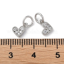 Rack Plating Brass Micro Pave Cubic Zirconia Pendants&nbsp;KK-P245-02P