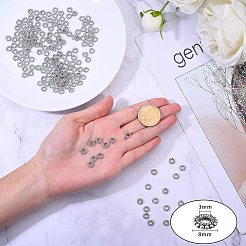 チベット風合金ビーズ  ドーナツ  アンティークシルバー  8x2mm  穴：3mm  200個/箱&nbsp;TIBEB-PH0004-55