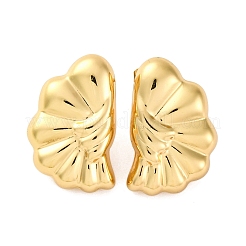 女性用304ステンレススチールスタッドピアス  左右  ゴールドカラー  25x16mm&nbsp;EJEW-A125-76G