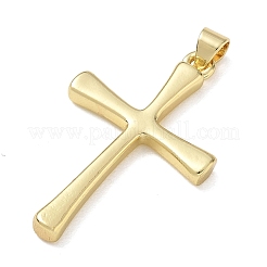 真鍮チャーム  クロスチャーム  ゴールドカラー  33.5x20.5x3mm  穴：5x3.5mm&nbsp;KK-CBAE532-02G