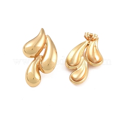 女性用ティアドロップ 304 ステンレススチール スタッド イヤリング  ゴールドカラー  29.5x18mm&nbsp;EJEW-K278-29G