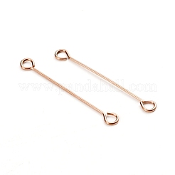 イオンプレーティング（IP）304ステンレススチールアイピン  ピアノ線9ピン  ローズゴールド  26.5x0.6mm  穴：1.5mm&nbsp;STAS-I141-01C-RG
