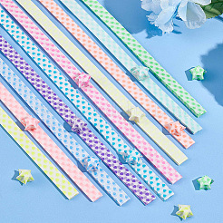 1セット10色の光るラッキースター折り紙  暗闇の中で輝く  ギフト用のスター紙ストリップ折り紙  DIYアートクラフト用品  ハート  250x10x0.1mm&nbsp;DIY-CP0010-83