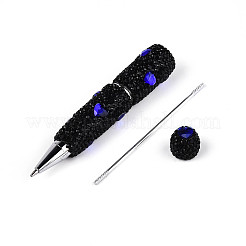 Heart Resin & Polymer Clay Pave Rhinestone Ball-Point Pen&nbsp;AJEW-T013-03A