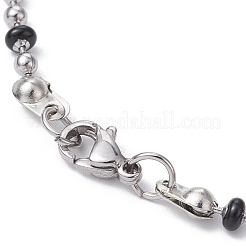 304 Stainless Steel Enamel Ball Chains Bracelets for Women&nbsp;BJEW-JB09866
