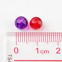 混合クラックルガラスビーズ  ラウンド  6mm  穴：1.3~1.6mm&nbsp;X-CCG-Q001-6mm-M