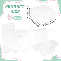 折りたたみクラフト紙の郵便受け  正方形  ホワイト  10x10x5cm&nbsp;CON-WH0100-76