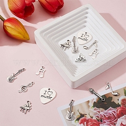 72Pcs 9 Style Tibetan Style Alloy Pendants&nbsp;FIND-SC0003-71