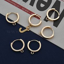 Brass Huggie Hoop Earring Findings&nbsp;KK-S350-069G