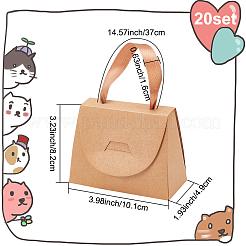 Foldable Kraft Paper Candy Gift Box&nbsp;CON-WH0094-24A