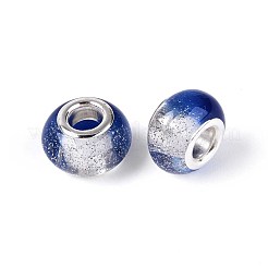 Transparent Resin Rondelle European Beads&nbsp;RESI-N044-02C