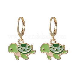 9ペア9スタイルの合金エナメルフープピアス  304ステンレス鋼  カメと魚とタツノオトシゴ  ゴールドカラー  ミックスカラー  26.5~33x9~17mm&nbsp;EJEW-JE06556