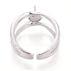 Brass Cuff Ring Settings&nbsp;KK-T076-39G