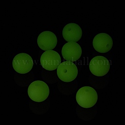 蓄光シリコーンビーズ  ラウンド  シャンパンイエロー  12x11.5mm  穴：2mm&nbsp;SIL-A003-01F