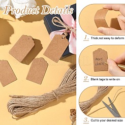100Pcs Kraft Paper Flower Head Gift Tags&nbsp;CDIS-YW0001-25