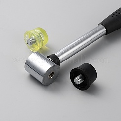 プラスチック製の安全ハンマー付きアイロン  セーフティアイ設置用  プラチナ  23.7x6.35x2.45cm&nbsp;TOOL-WH0155-70