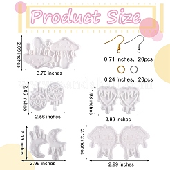 5Pcs Halloween Theme DIY Pendant Silicone Molds&nbsp;DIY-SZ0006-39