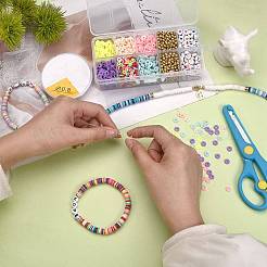 1633Pcs Disc/Flat Round & Flower Polymer Clay Beads&nbsp;CLAY-SZ0001-75