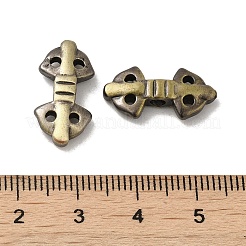 チベットスタイルのラックメッキ真鍮ビーズ  ニッケルフリー  長持ちメッキ  バジラ  アンティークブロンズ  19.5x10x4mm  穴：2.5mm&nbsp;KK-Q805-17AB