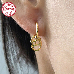 Real 18K Gold Plated 925 Sterling Silver Hoop Earrings&nbsp;ZC9557-3