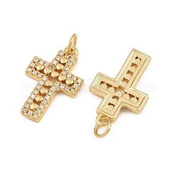 Brass Micro Pave Cubic Zirconia Pendants&nbsp;CU-CBADC6C-11G-02