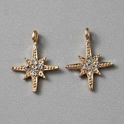 合金ラインストーンペンダント  スターのチャーム  ライトゴールド  22x16x4mm  穴：2mm&nbsp;FIND-WH0110-457