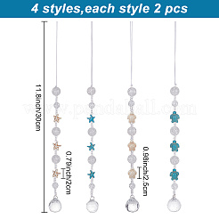 Glass Teardrop Pendant Decorations&nbsp;HJEW-AB00553