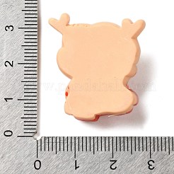 クリスマスシリーズ かわいい不透明樹脂デコデンカボション  鹿の角を持つ少年  人間  28x26x10mm&nbsp;RESI-B026-02F