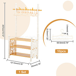 Random Color Plastic Doll Clothes Shoes Rack&nbsp;AJEW-WH0332-35B