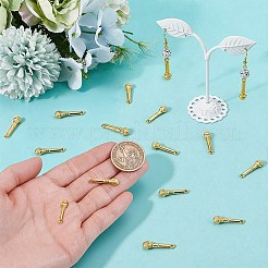 60個の亜鉛合金ペンダント  マイクチャーム  ゴールドカラー  23~24x6.5~7x5~6mm  穴：1.6~1.8mm  60個/セット&nbsp;FIND-SC0016-31G