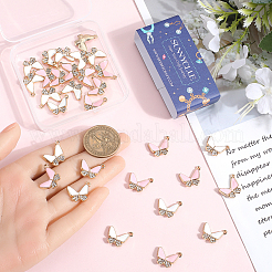 32Pcs 2 Colors Alloy Enamel Rhinestones Pendants&nbsp;ENAM-SC0005-54
