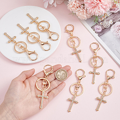 8Pcs Alloy Rhinestone Keychains&nbsp;KEYC-HY0001-41