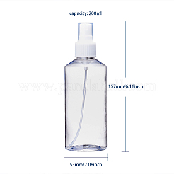 200mlの詰め替え可能なペットプラスチックスプレーボトル  液体用の空のポンプボトル  透明  5.3x15.7cm  容量：200ml（6.76液量オンス）&nbsp;X-TOOL-Q024-02C-01