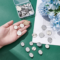 36Pcs 3 Style 304 Stainless Steel Brooch Cabochon Settings&nbsp;STAS-UN0029-40