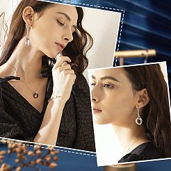 3色304ステンレススチールインターロッキングリングペンダント3個  ミックスカラー  37.5~38x21mm  1pc /カラー&nbsp;STAS-UN0032-56
