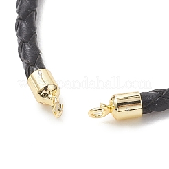 3MM Round Braided Leather Bracelet Making&nbsp;AJEW-JB01542-01