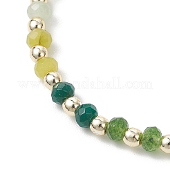 Dyed Natural Malaysia Jade & Synthetic Hematite Beaded Stretch Bracelets for Women&nbsp;BJEW-JB13069-03