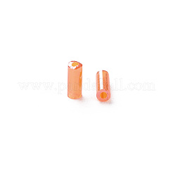 透明色光沢ガラスラッパビーズ  丸い穴  サンゴ  3~8x2mm  穴：0.7mm  約450g /ポンド&nbsp;SEED-N005-001-A11
