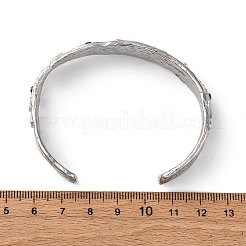 304 Stainless Steel Rhinestone Cuff Bangles for Women&nbsp;BJEW-R026-01P